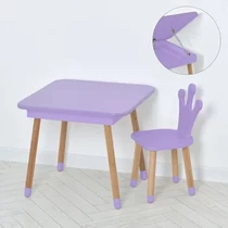 Детский столик 09-025V-BOX фиолетовый, со стульчиком